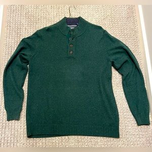 Green Wool 4 Button sweater
